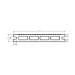 Composite decking board measurements drawing