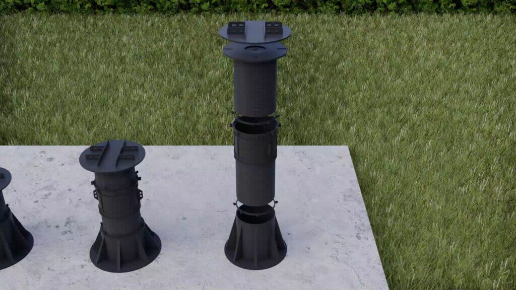 How to build & construct adjustable rising plastic pedestal