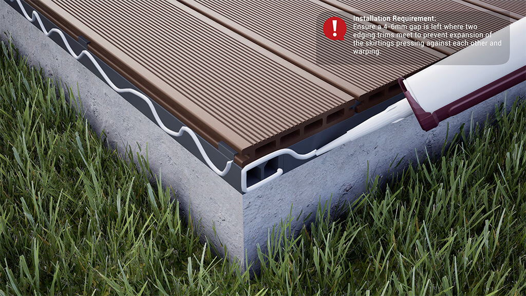How to install composite fascia skirting board (adding grab adhesive)