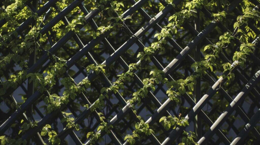 vines climbing up a trellis