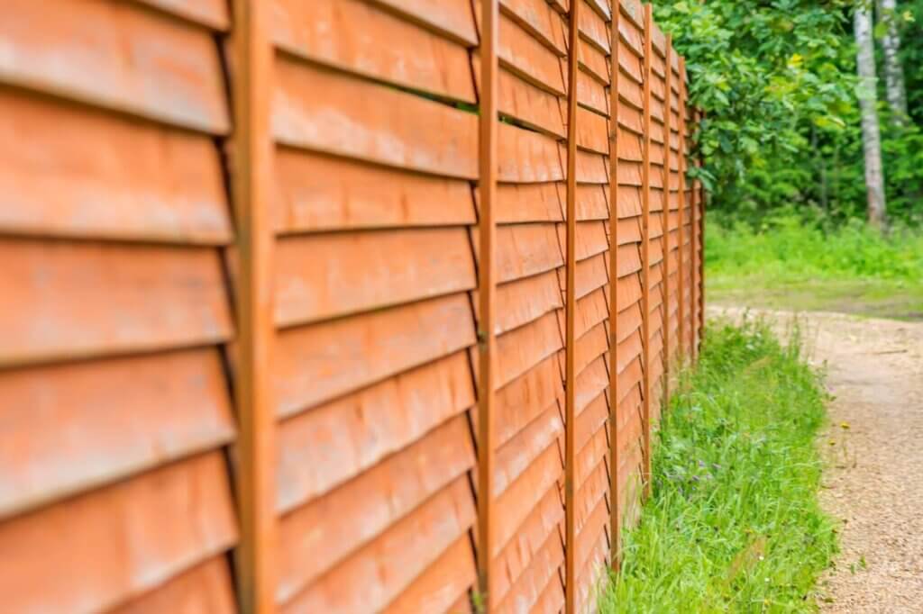 tall wooden fence