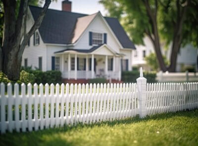 beautiful white vinyl fence