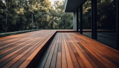 house with a beautiful decking installed