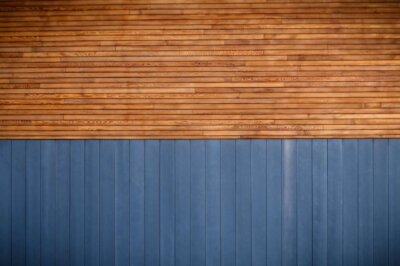 blue wall cladding