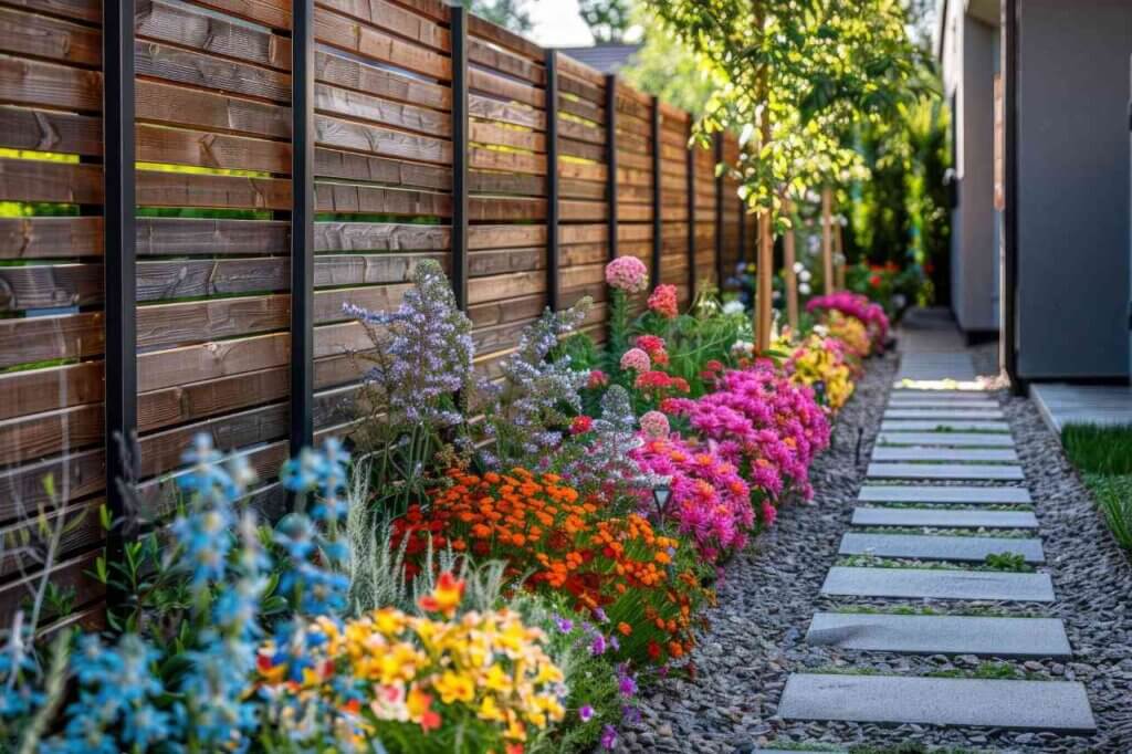 modern horizontal fence