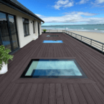 composite decking rooftop seaside - brown / mocha