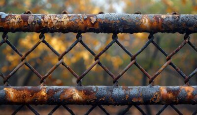 rusty fence