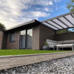 composite cladding garden house walnut