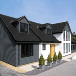 composite cladding house anthracite