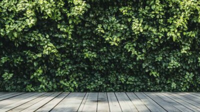 thick green hedge in a garden