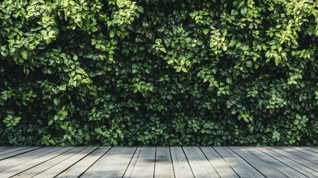 thick green hedge in a garden