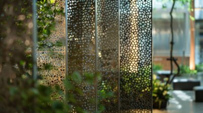 garden screens with intricate patterns