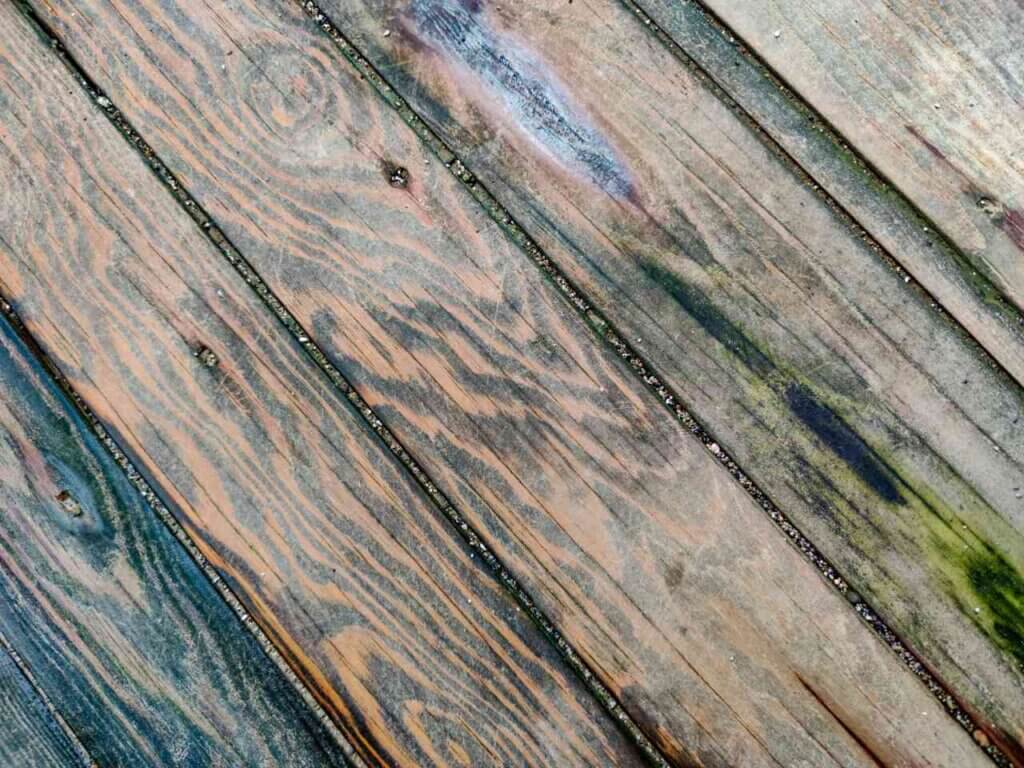 decking with mould 