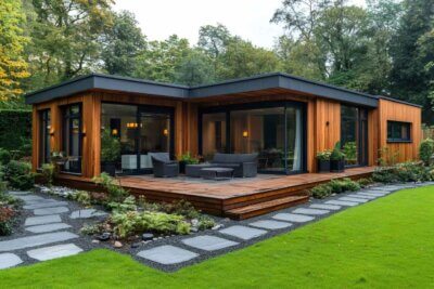 home with amazing looking decking