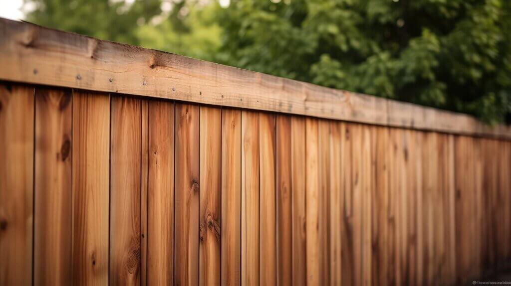 tall wooden fence