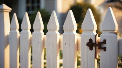 close up shot of a no dig fence